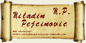 Miladin Pejčinović vizit kartica